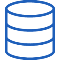 iconmonstr-database-thin-240 mergers and acquisitions database icon blue outline