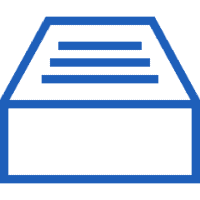 iconmonstr-inbox-thin-240 mergers and acquisitions inbox icon blue outline