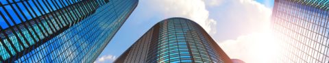 Modern business buildings